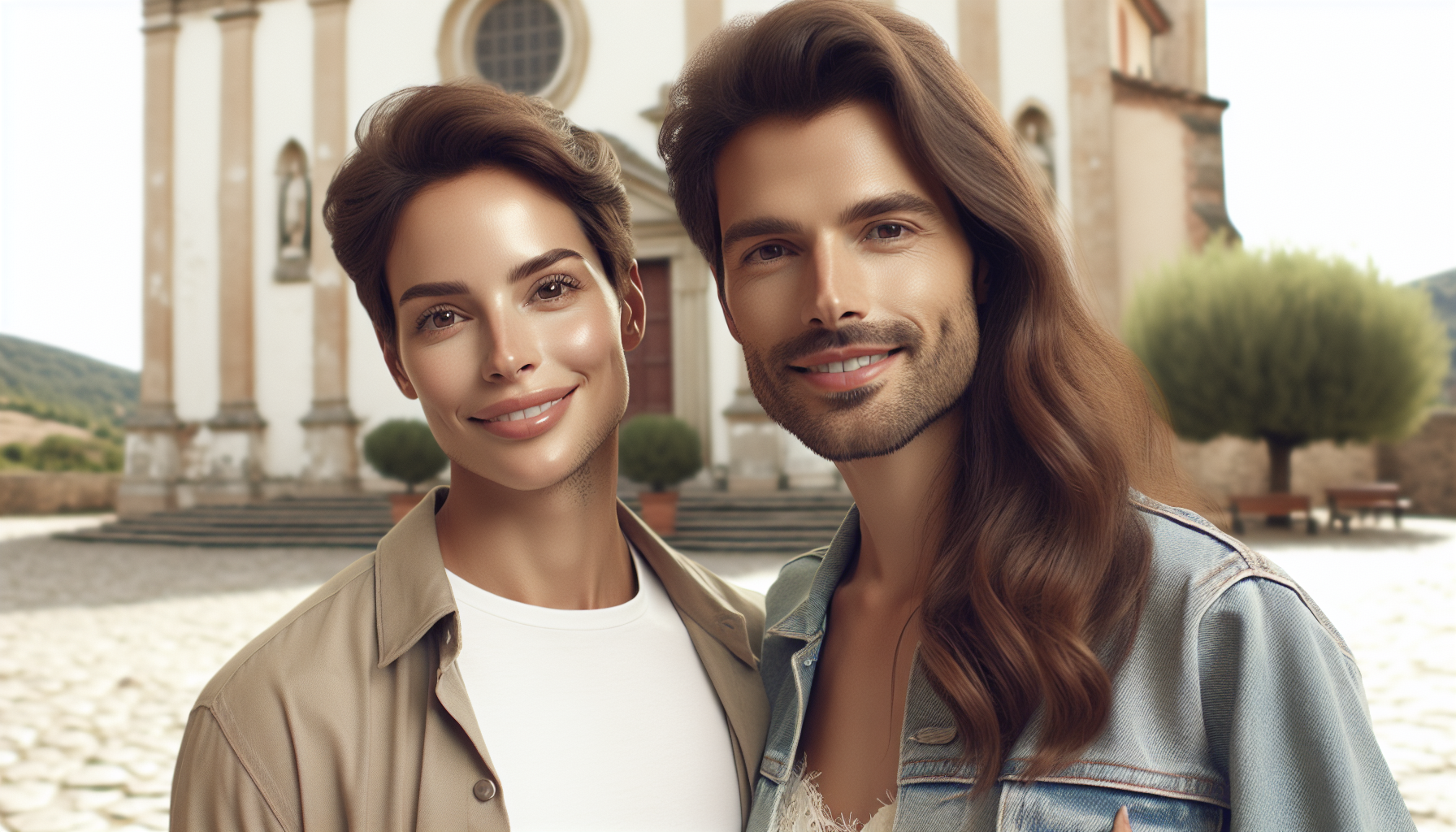 Couple chretien ChristianMingle - rencontre devant une eglise au Canada