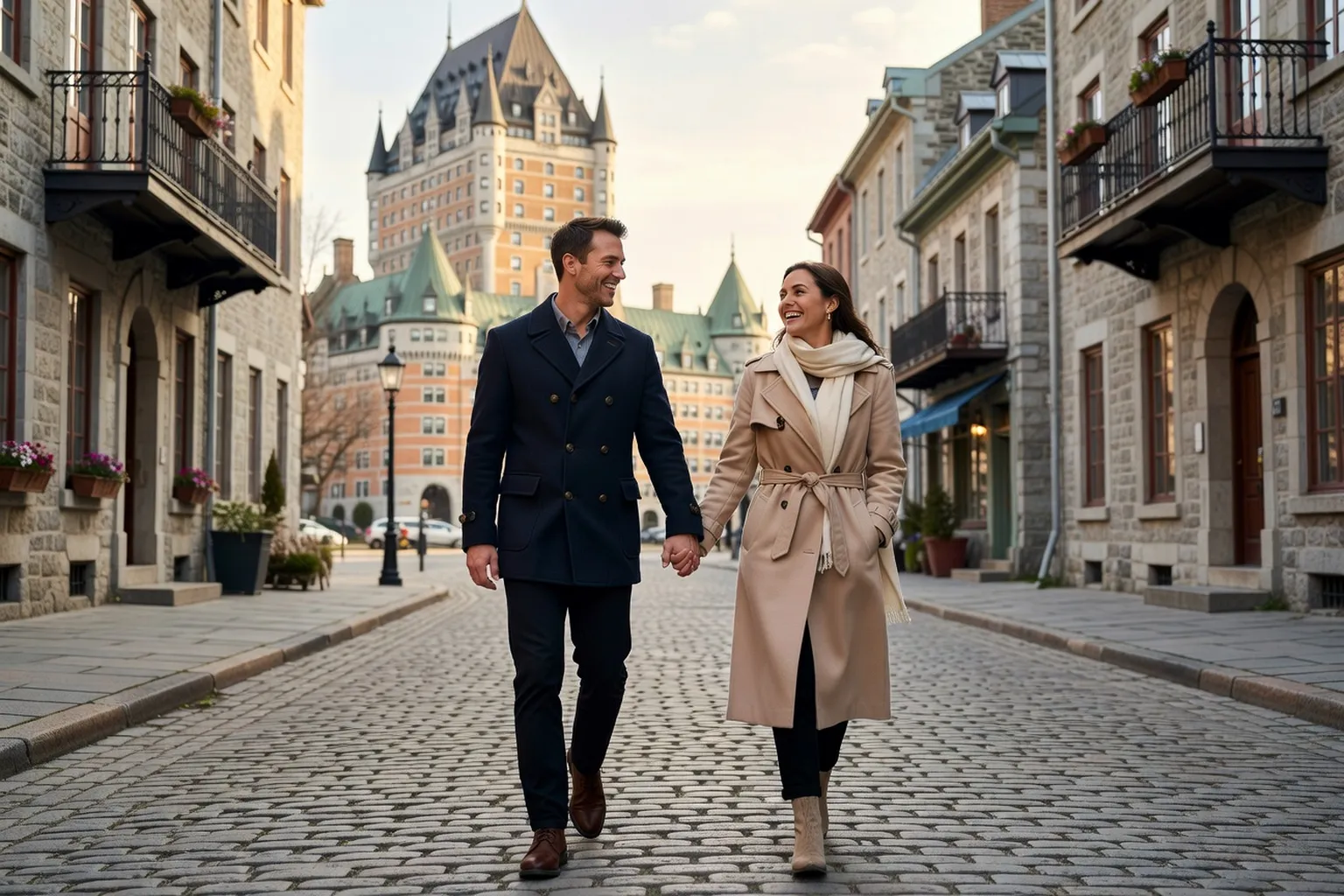 Couple canadien francophone consultant son profil de rencontre en ligne