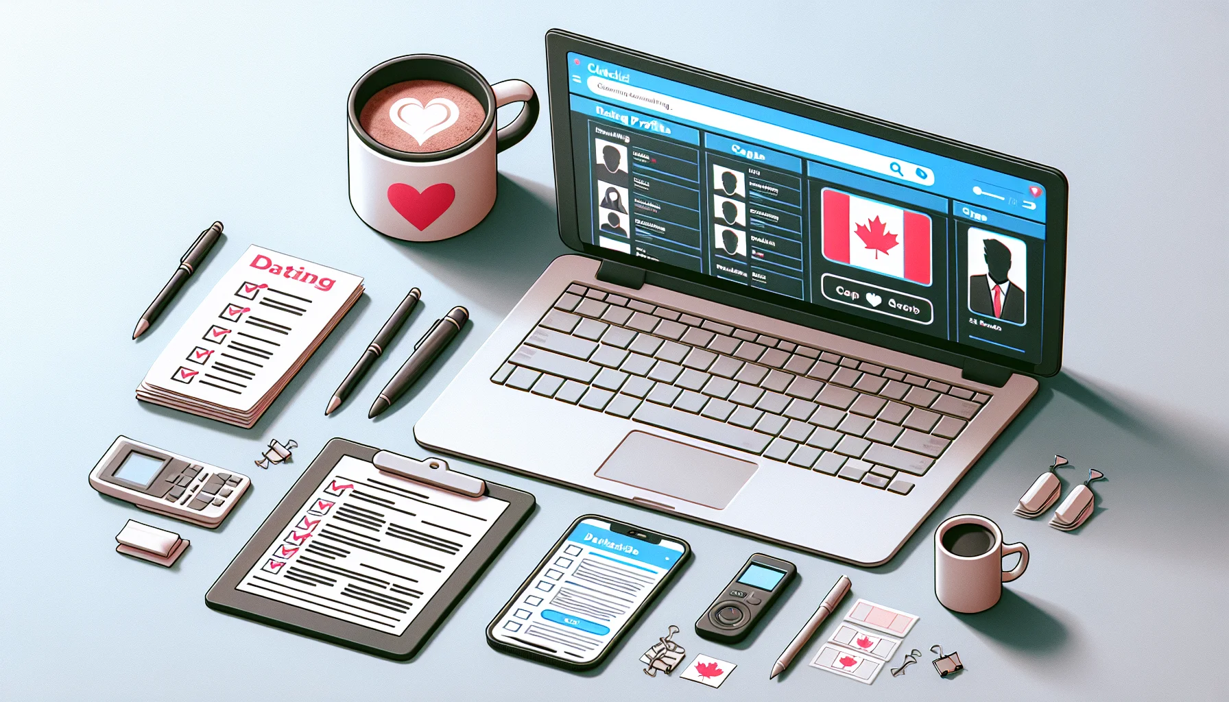 Personne comparant differents sites de rencontre sur son telephone et son ordinateur