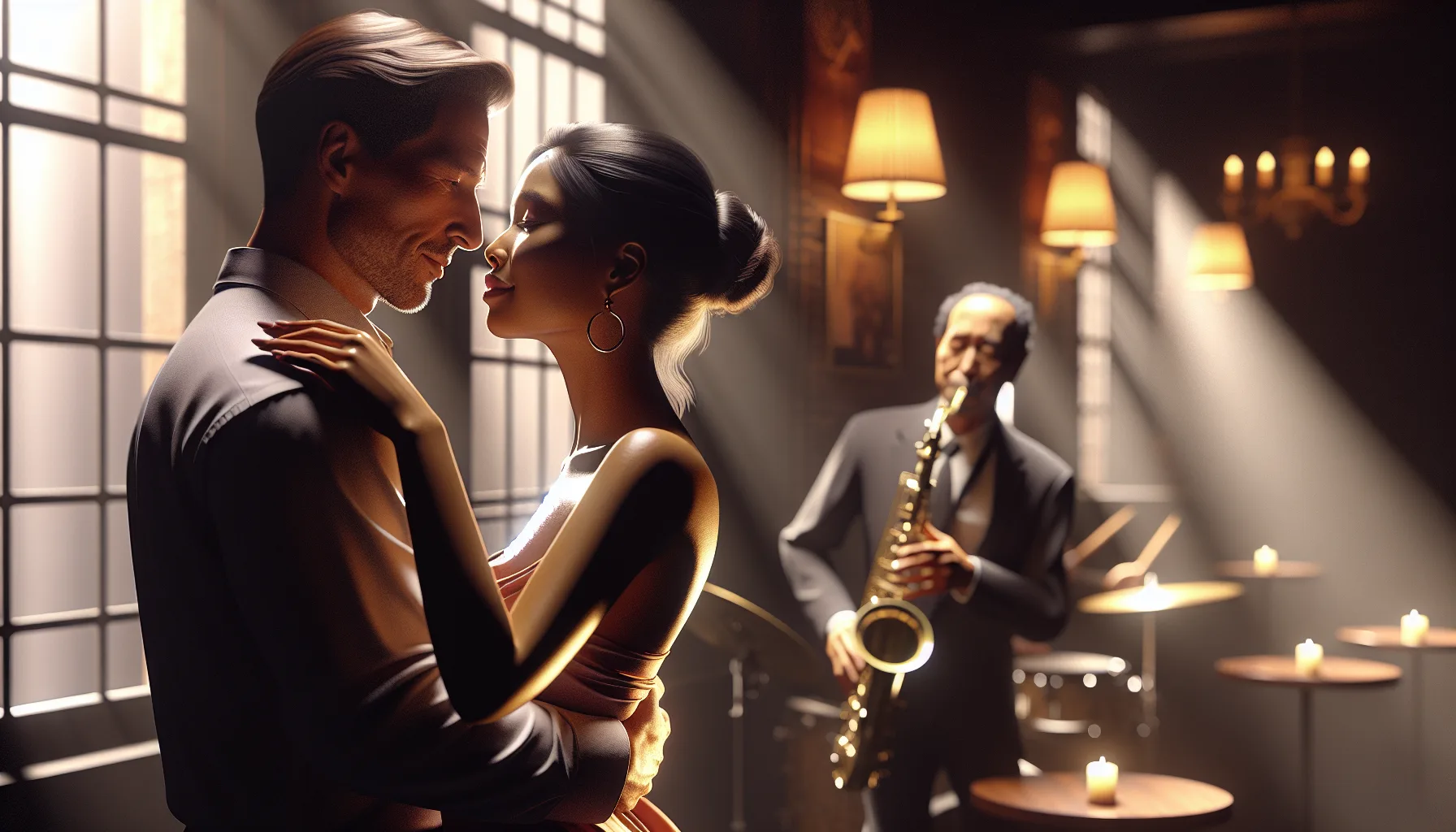 Couple ecoutant de la musique romantique quebecoise