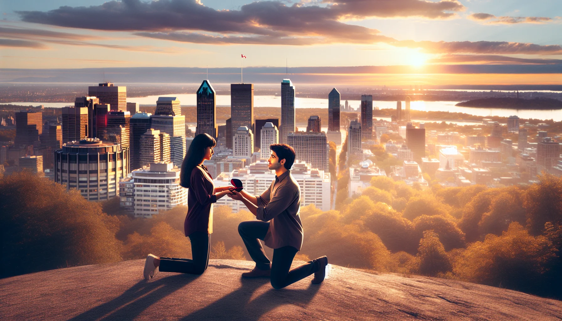 Vue panoramique depuis le belvedere du Mont Royal a Montreal