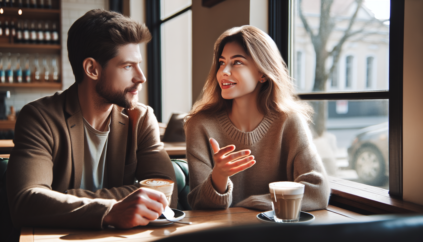 Premier rendez-vous Match.com - couple au cafe au Canada